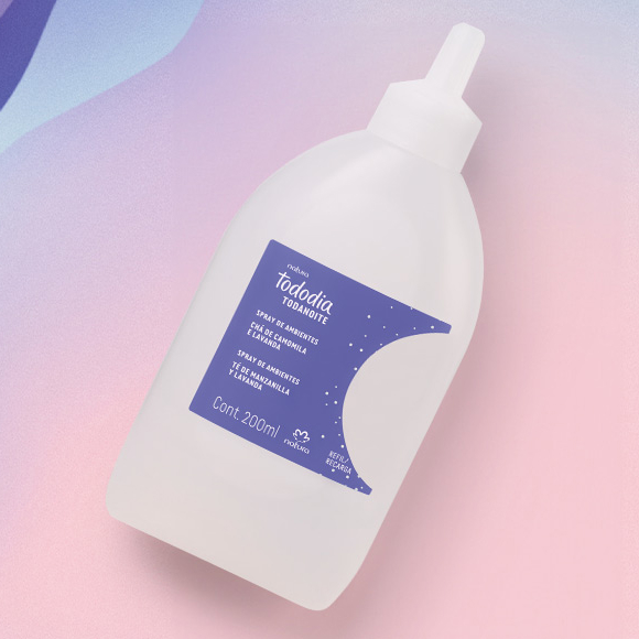 Spray Tododia Todanoite no quarto relaxante