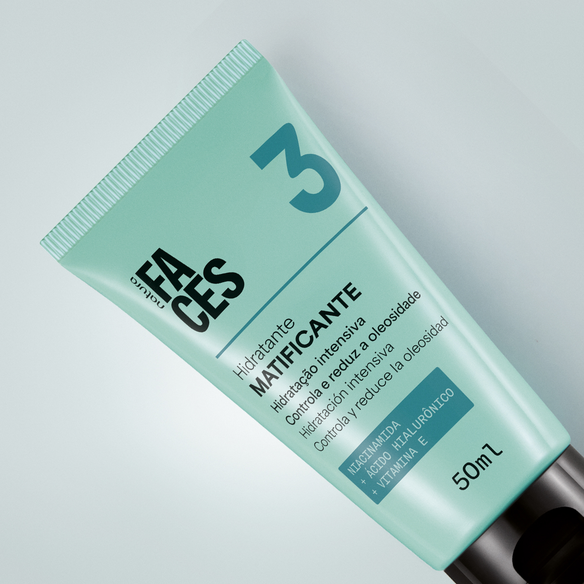 Detalhe da textura do Hidratante Facial Matificante Faces