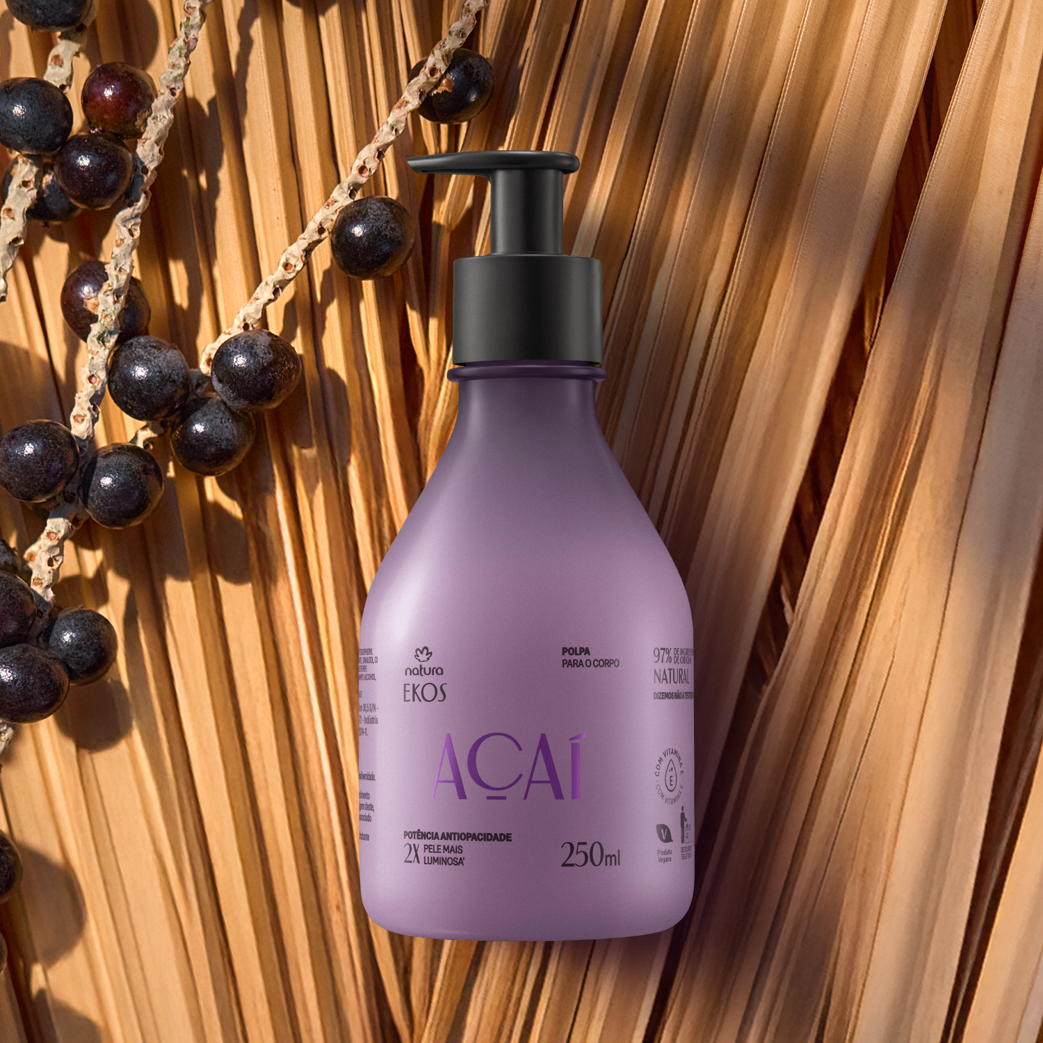Desodorante Hidratante Ekos Açaí 3 Visual mobile do Desodorante Hidratante Ekos Açaí