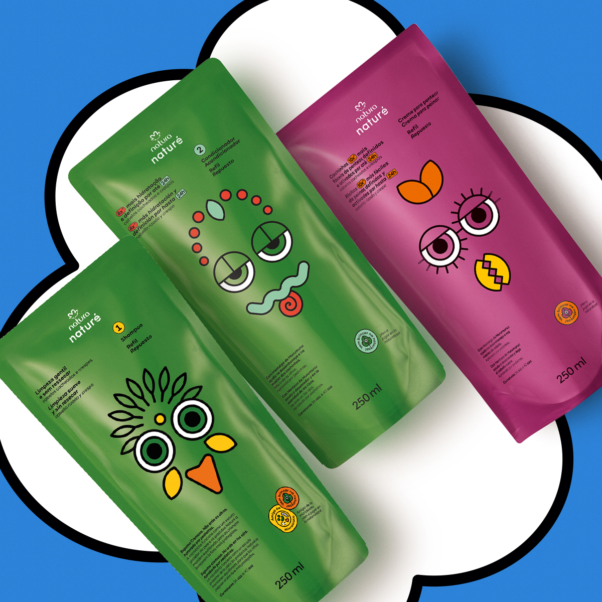 1766850124 780 Kit Nature Refis Cabelos Cacheados e Crespos 3 produtos