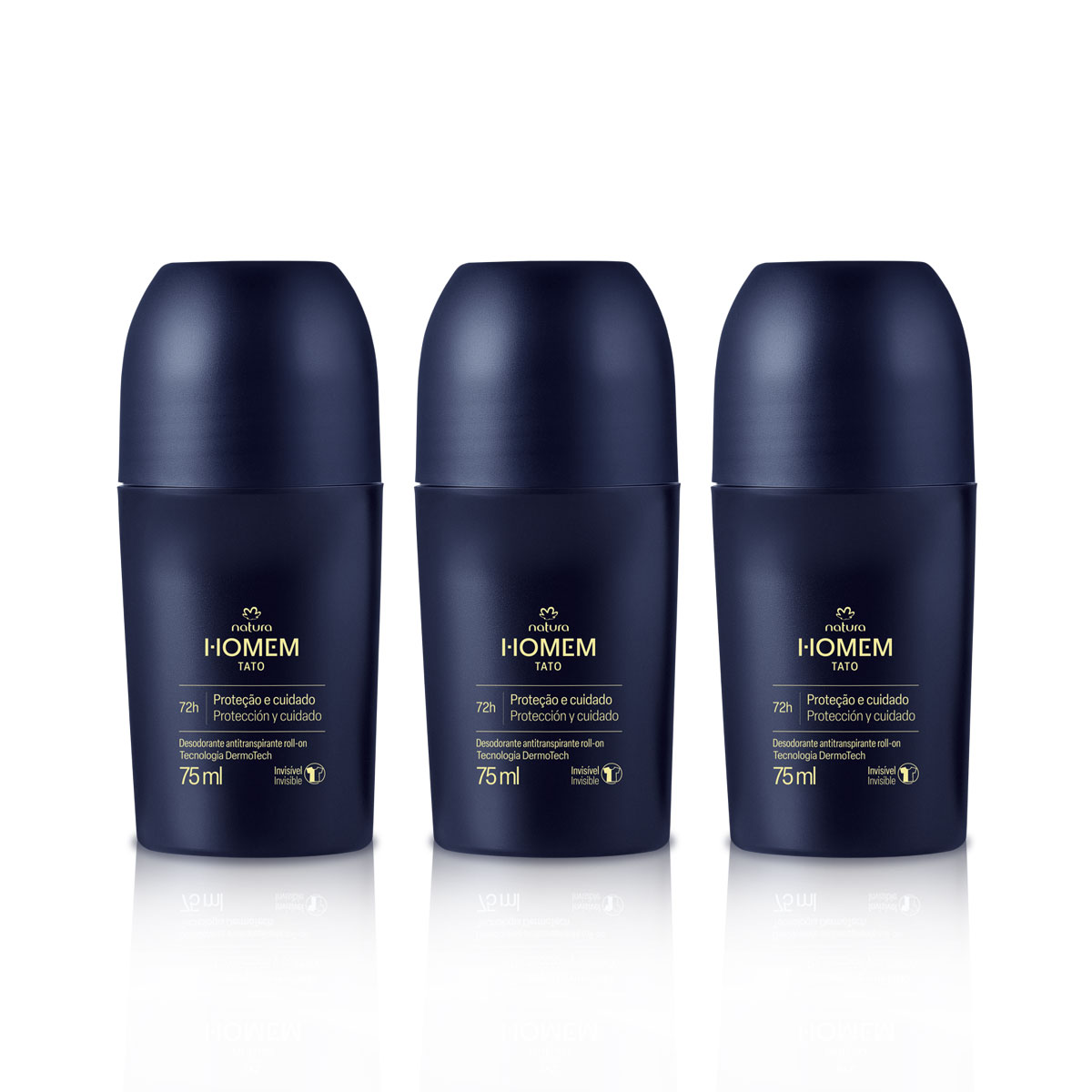 Detalhe do roll-on Natura Homem Tato
