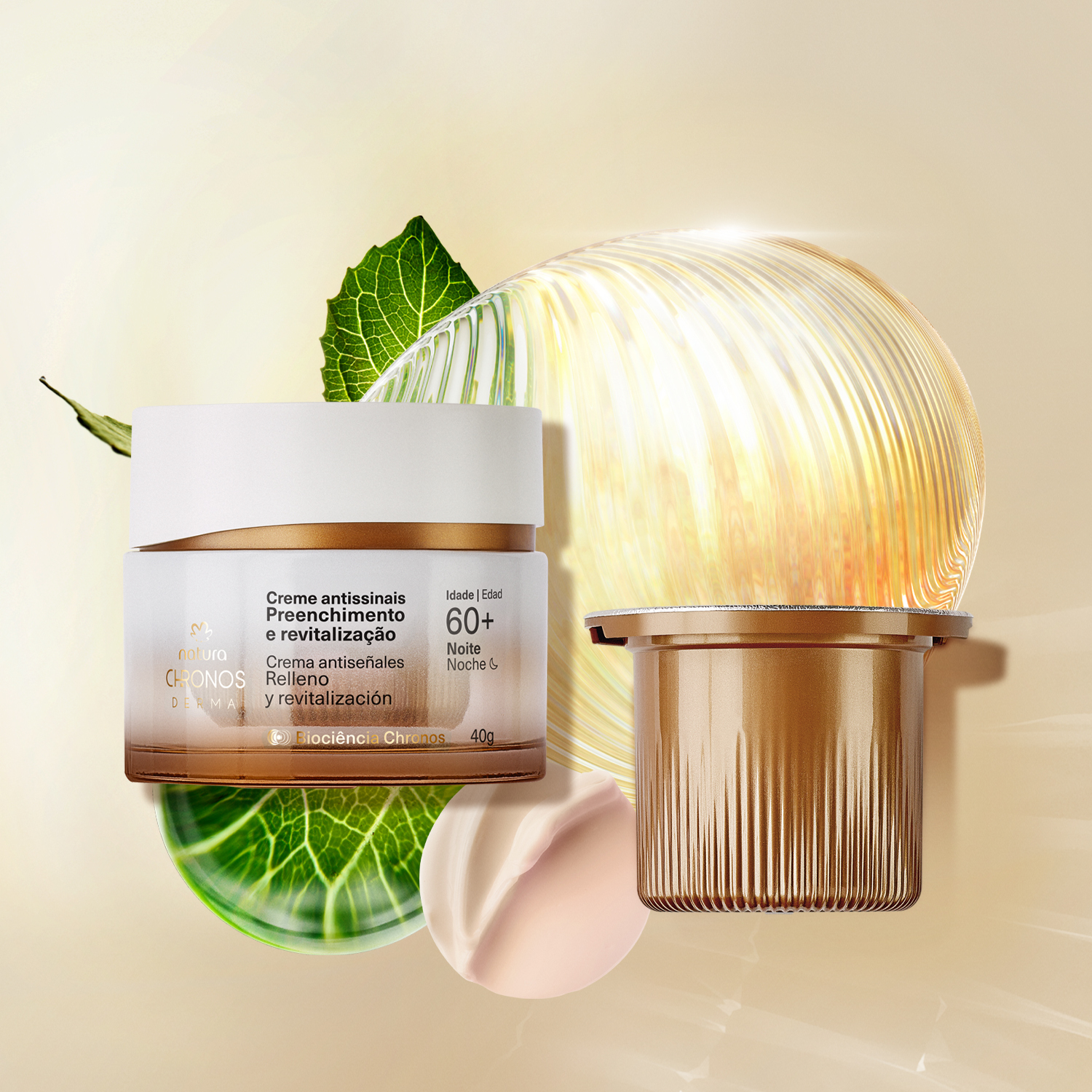 Creme Antissinais Chronos Derma em uso