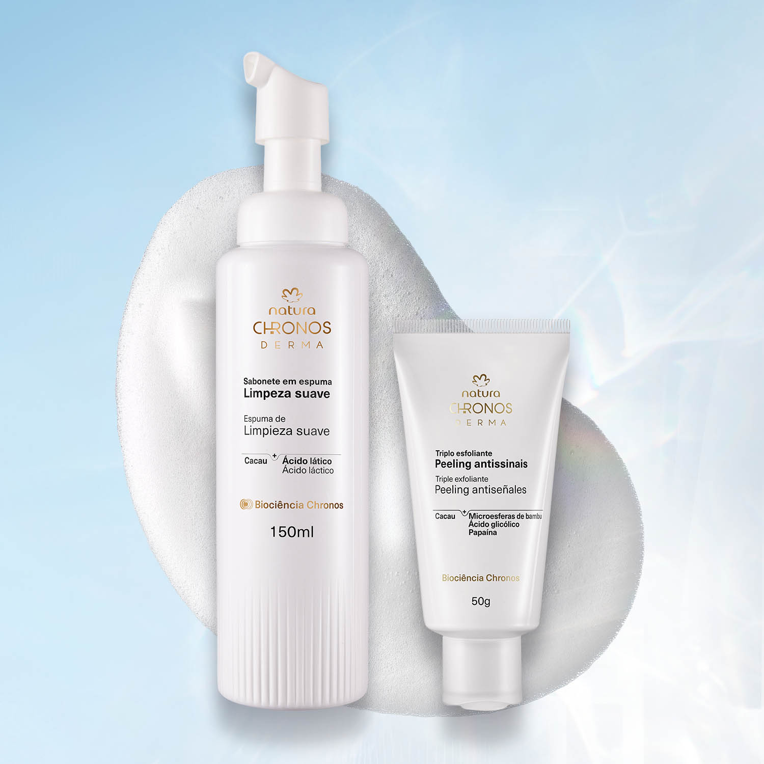 Sabonete em espuma Chronos Derma