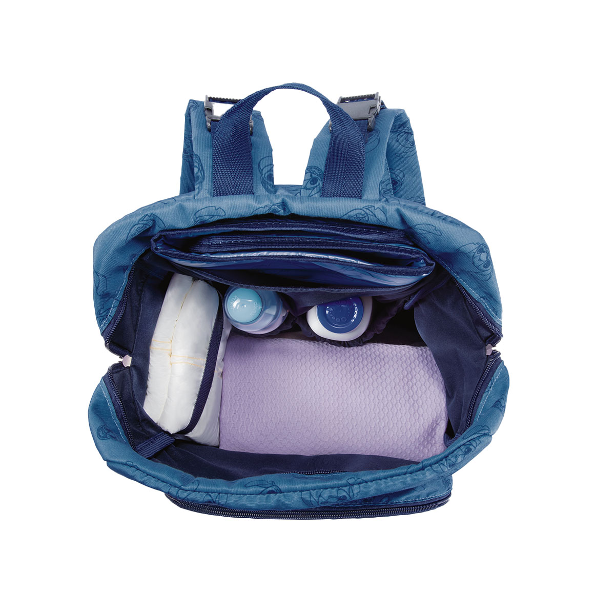 Detalhes internos da Mochila Stitch