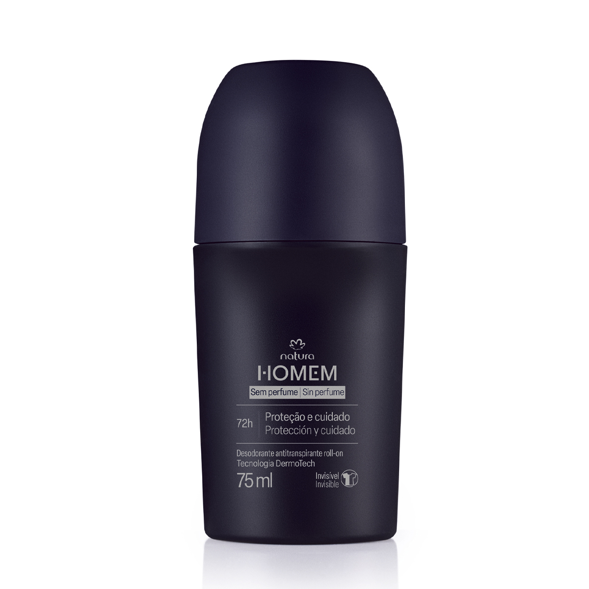 Detalhe do roll-on Natura Homem Sem Perfume