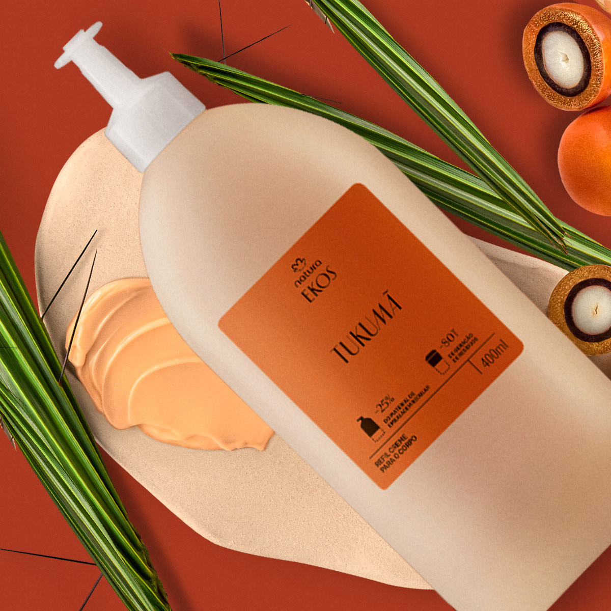 Refil Creme Desodorante Hidratante para o Corpo Ekos Tukumã 5 Textura cremosa do Refil Ekos Tukumã