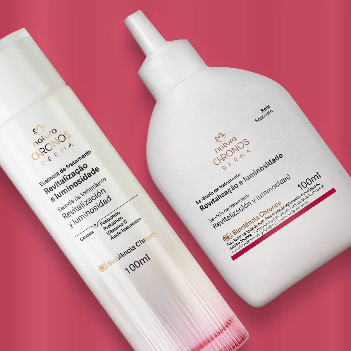 Outro ângulo do Kit com refil Chronos Derma