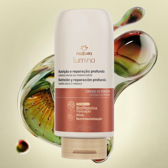 Creme de Pentear Selador de Cutículas para Nutrição e Reparação Profunda 3 Visual mobile do produto Lumina