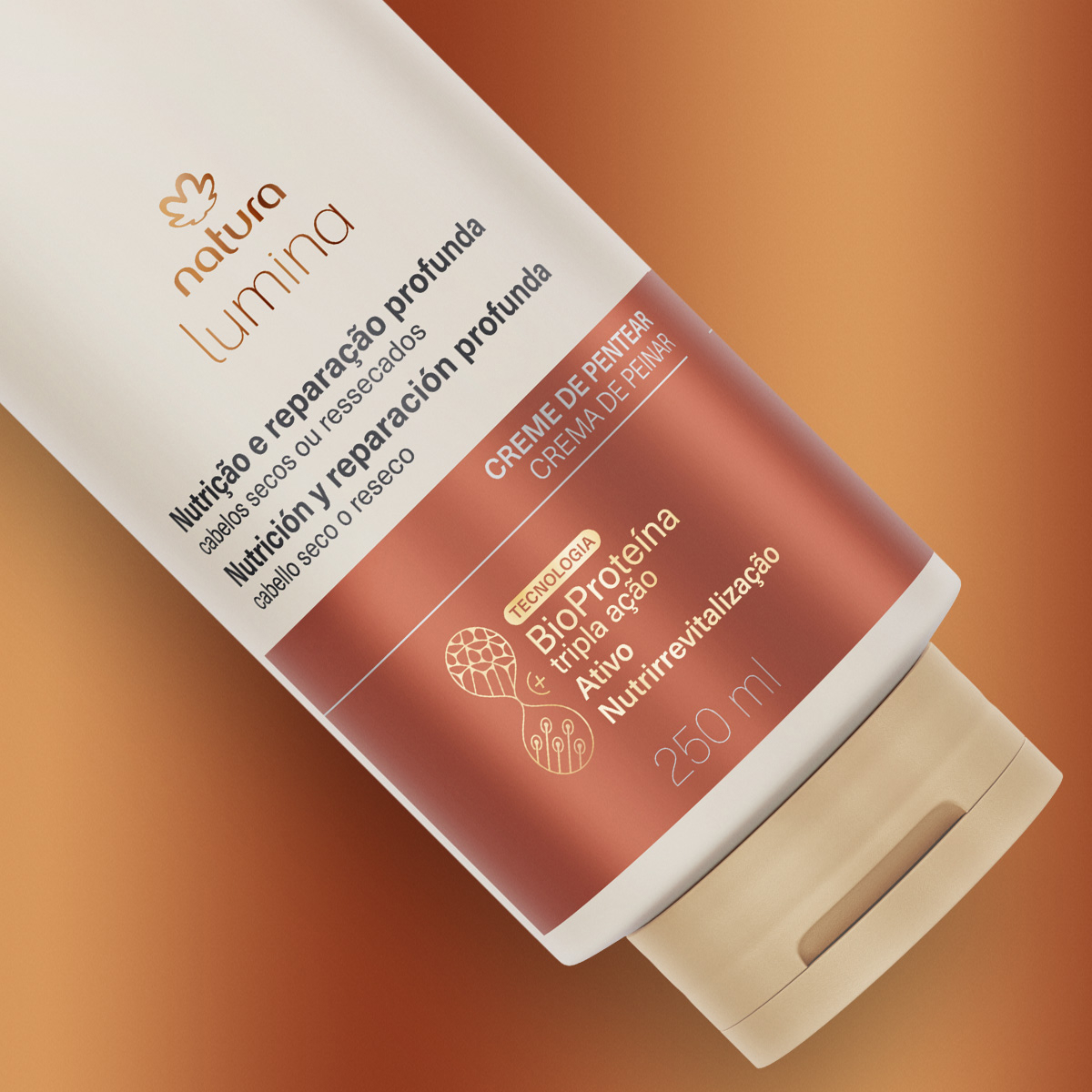 Creme de Pentear Selador de Cutículas para Nutrição e Reparação Profunda 5 Embalagem secundária do Creme de Pentear Lumina