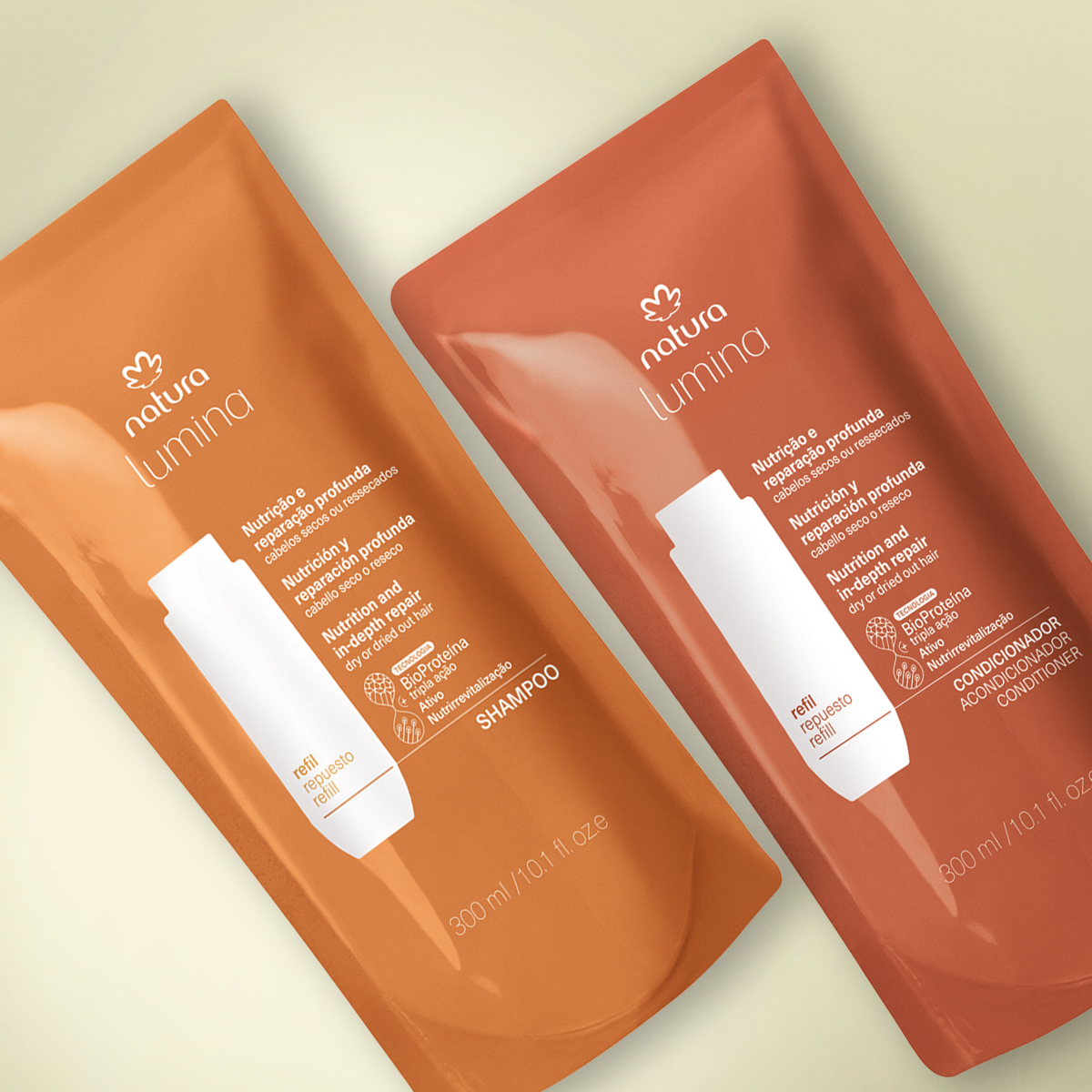 Kit Refis Shampoo e Condicionador Lumina Nutrição e Reparação Profunda (2 produtos) 5 Embalagem refil do Condicionador Lumina