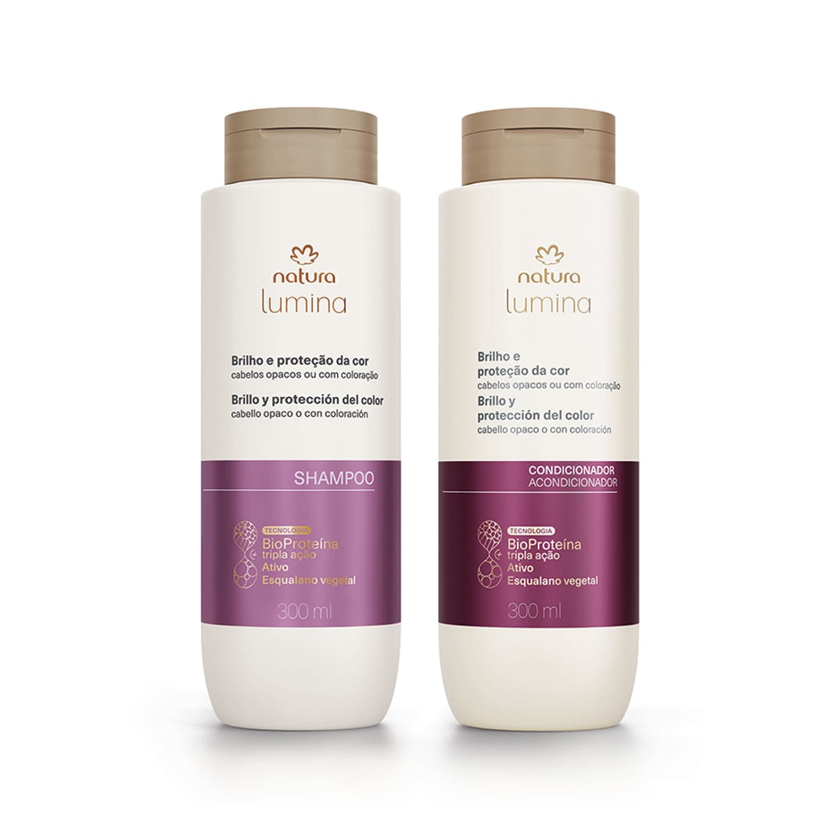 1767042535 402 Kit Shampoo e Condicionador Brilho e Protecao da Cor Lumina