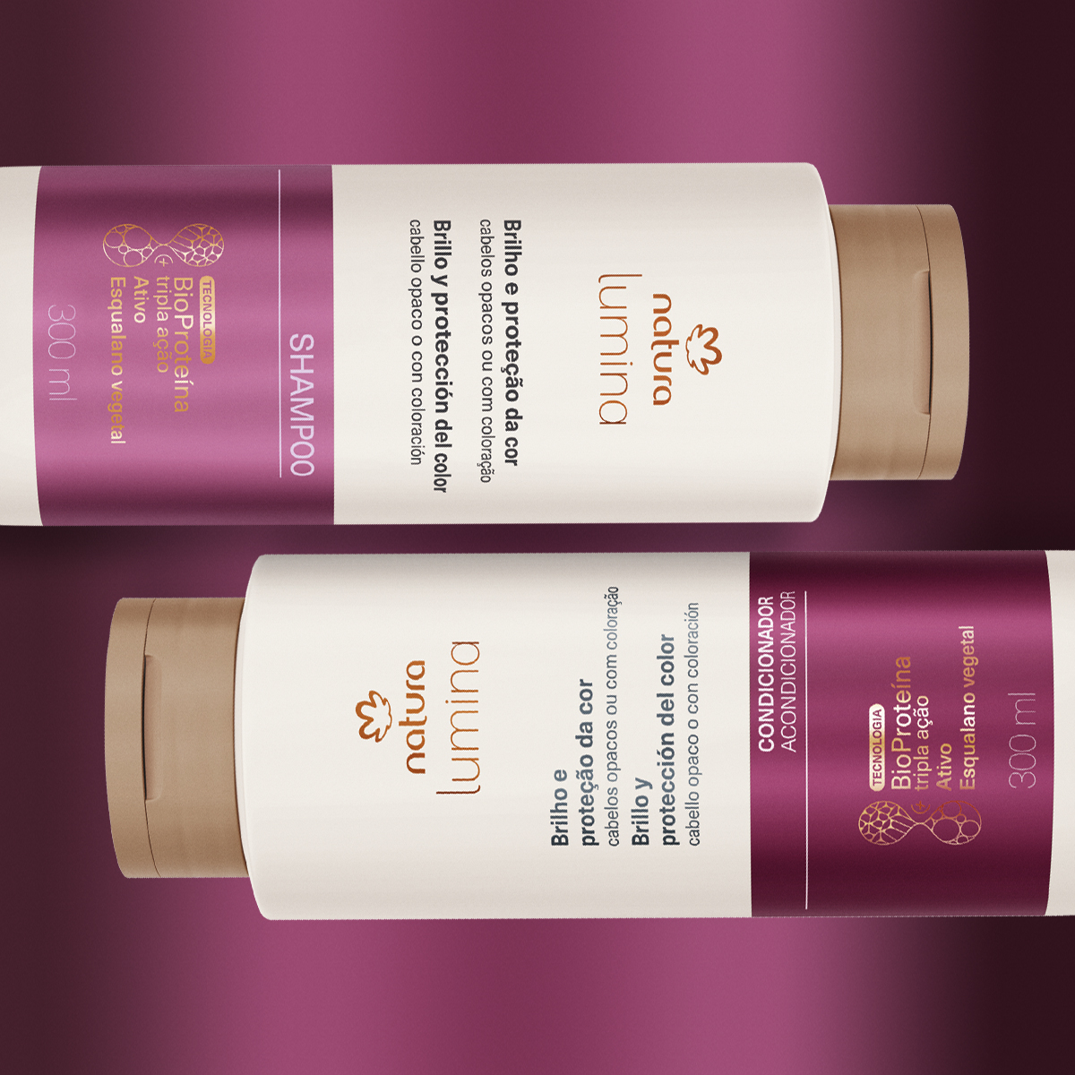 1767042535 692 Kit Shampoo e Condicionador Brilho e Protecao da Cor Lumina