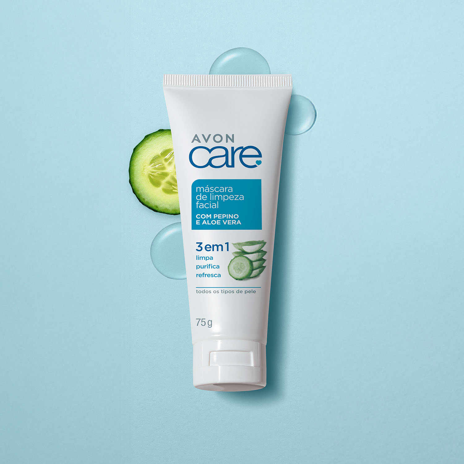 Banner mobile da máscara Avon Care