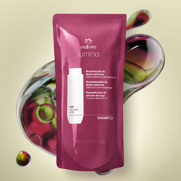 Shampoo Lumina em uso no banho