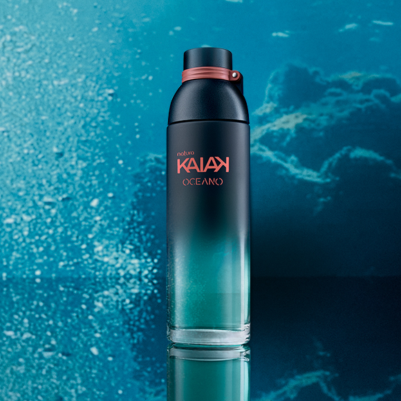 Detalhe mobile da fragrância Kaiak Oceano Feminino