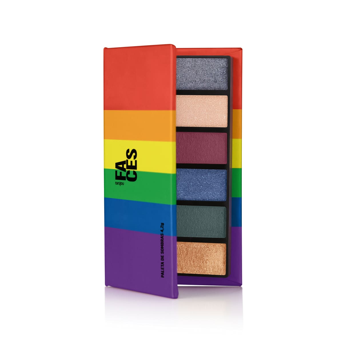Detalhe das cores da paleta Faces