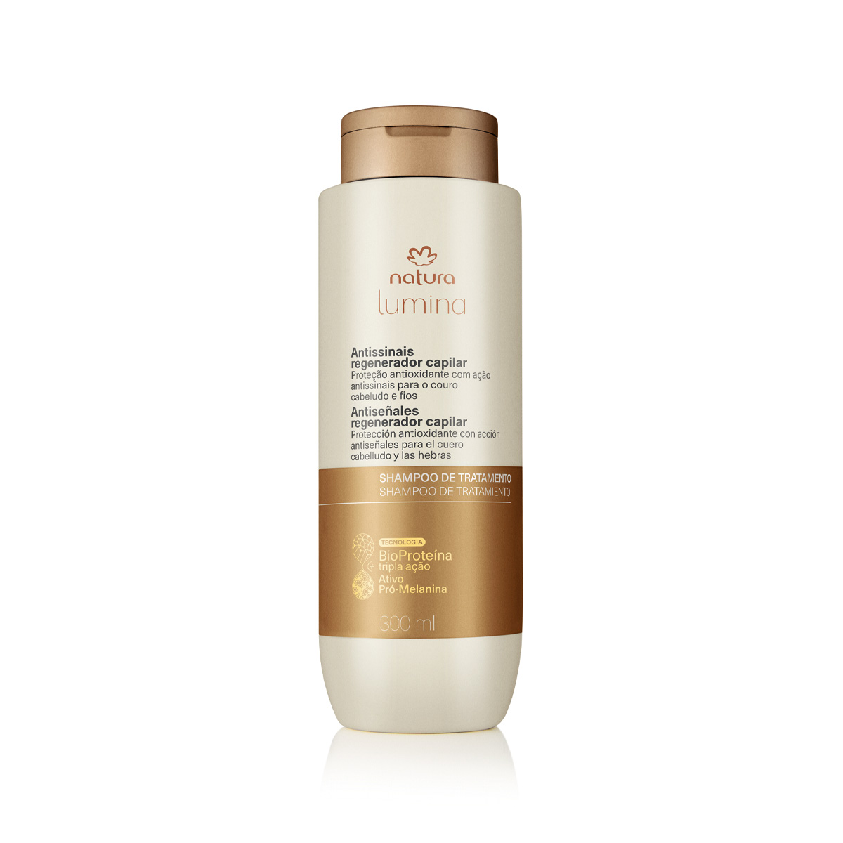 Shampoo de Tratamento Antissinais Regenerador Capilar Lumina 4 Detalhe do produto Lumina 1