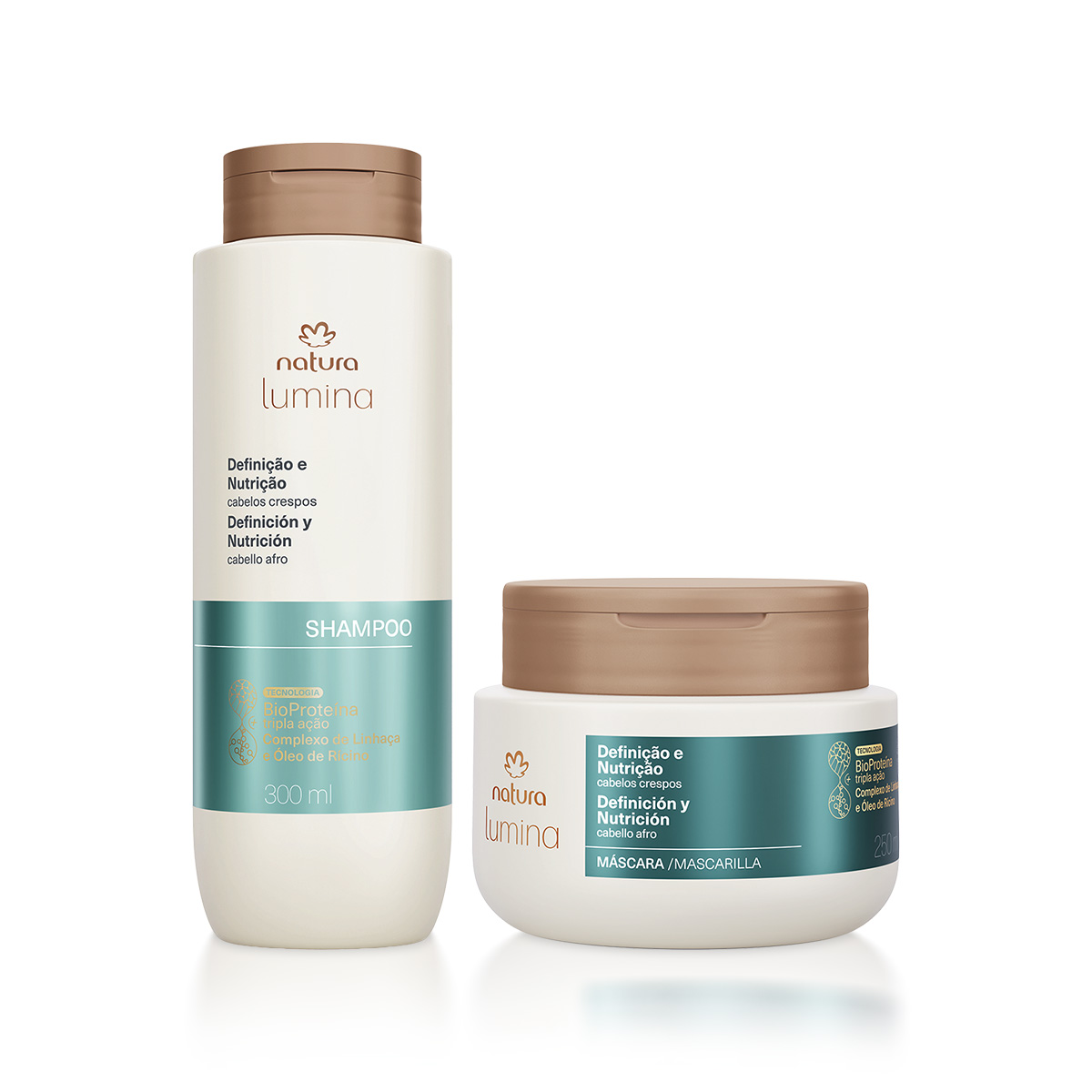 Shampoo do Kit Lumina em close-up