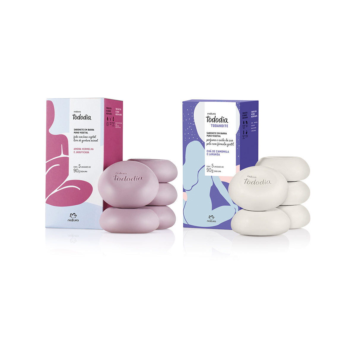Kit Sabonetes Tododia com fragrâncias Amora e Jabuticaba e Camomila e Lavanda