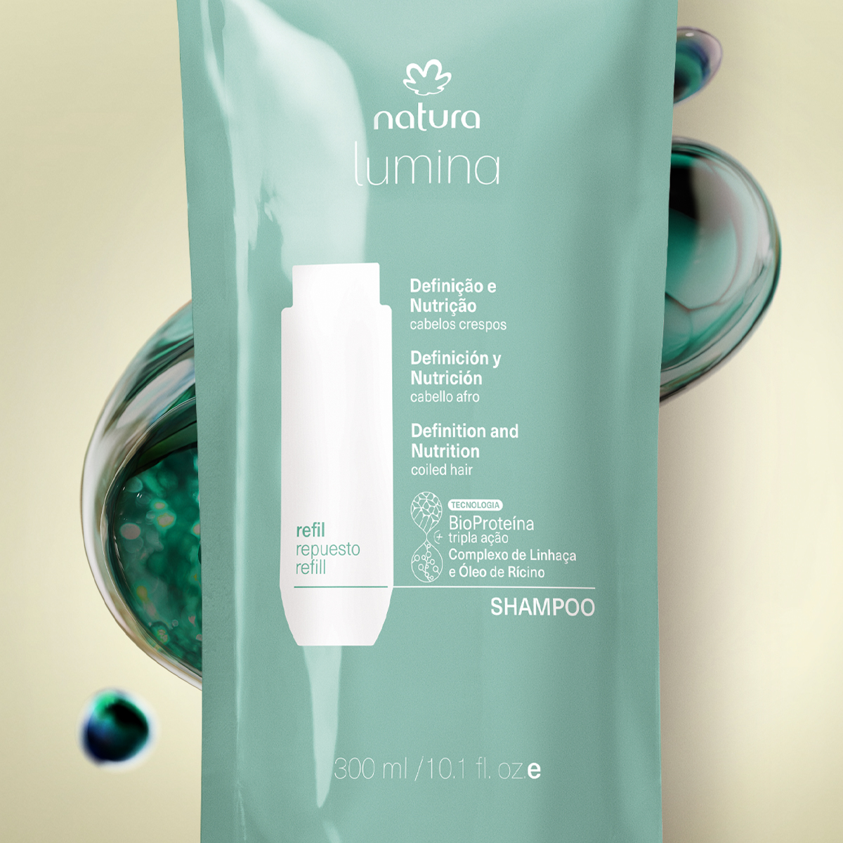 Ingredientes chave do Refil Shampoo Lumina