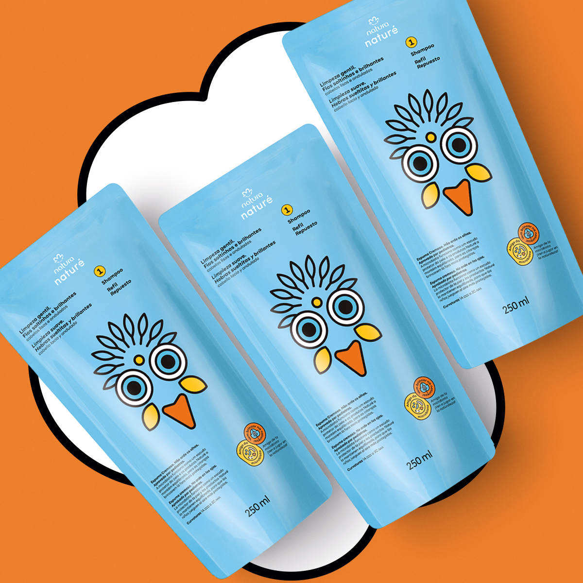 1767202031 140 Kit Refil Shampoo para Cabelos Lisos e Ondulados Nature 3