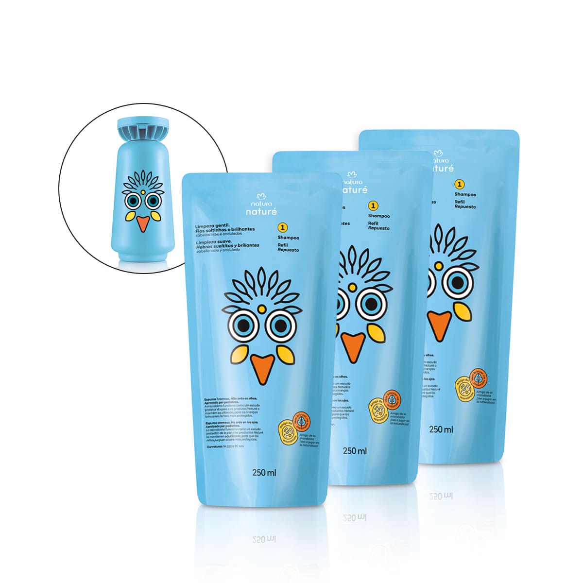 1767202031 317 Kit Refil Shampoo para Cabelos Lisos e Ondulados Nature 3