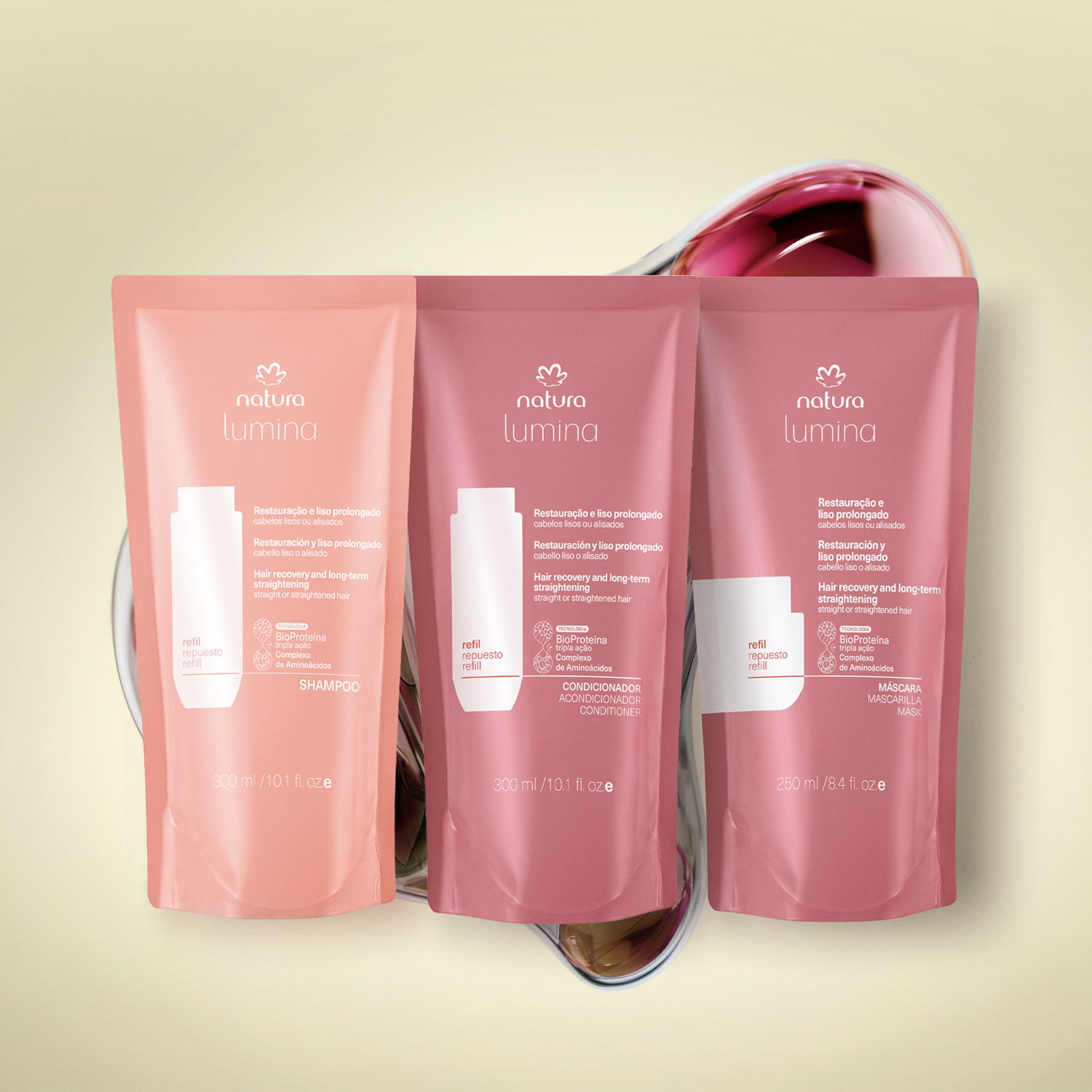 1767203367 663 Kit Refil Shampoo Condicionador e Mascara Lumina para Restauracao e
