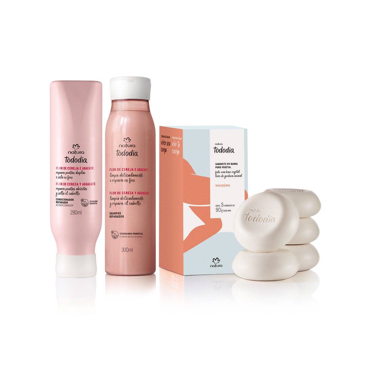 Kit Reparador Tododia Flor de Cereja e Abacate e Sabonete Macadâmia (3 produtos) 1 1767206137 Kit Reparador Tododia Flor de Cereja e Abacate e Sabonete