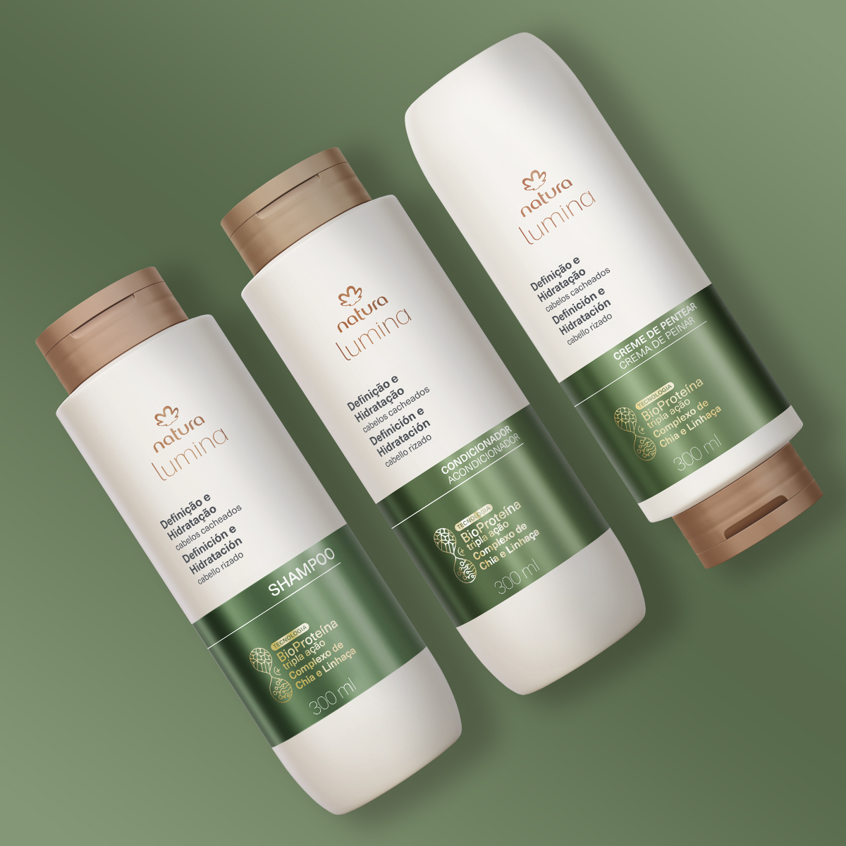 Kit Lumina Cacheados Shampoo, Condicionador e Creme para Pentear (3 produtos) 5 1767212271 443 Kit Lumina Cacheados Shampoo Condicionador e Creme para Pentear 3