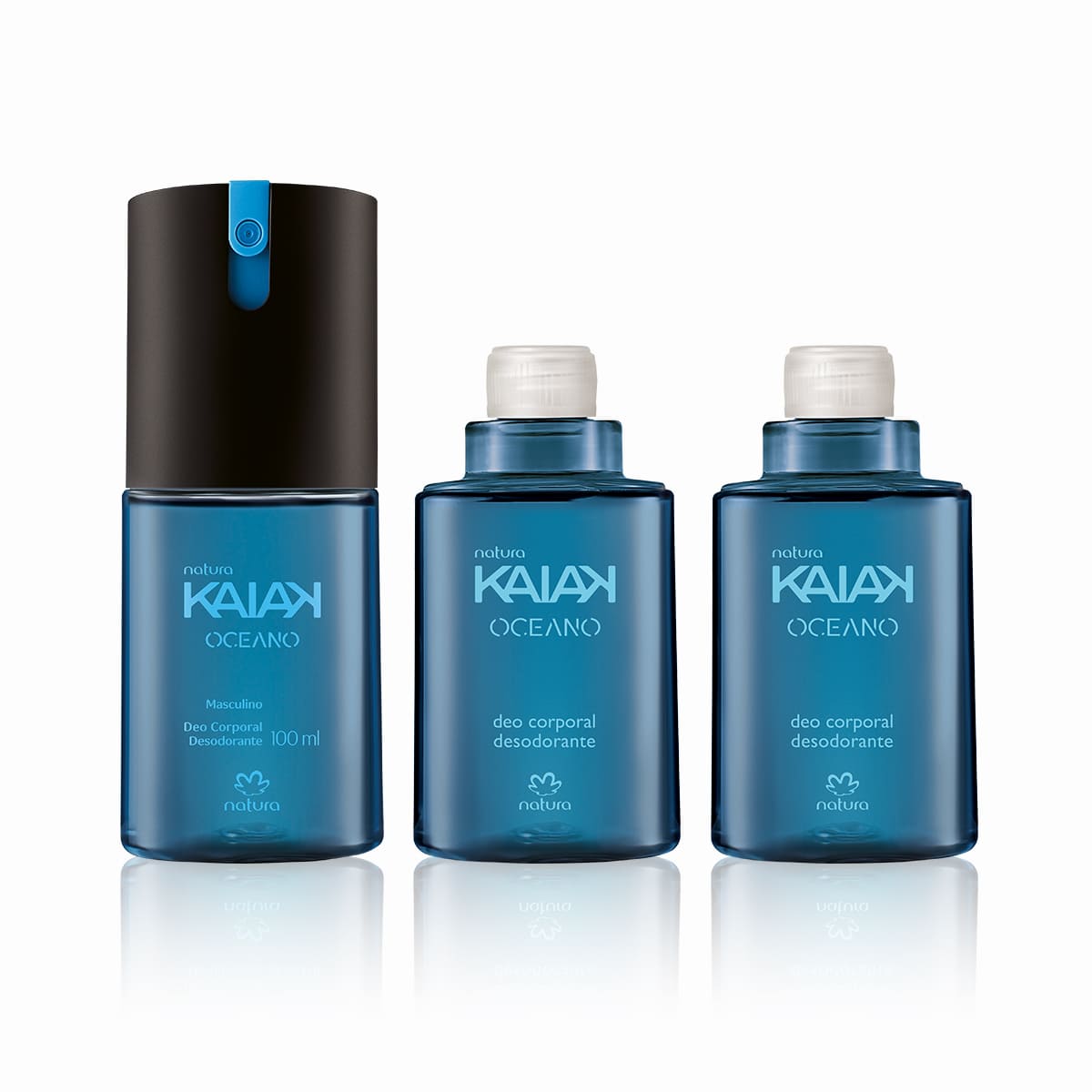 Kit Desodorante Spray Corporal Kaiak Oceano Masculino (3 produtos) 4 Detalhe do produto Kaiak Oceano 1