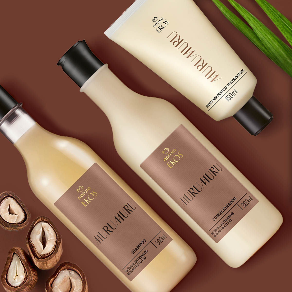 Condicionador e creme do Kit Ekos Murumuru