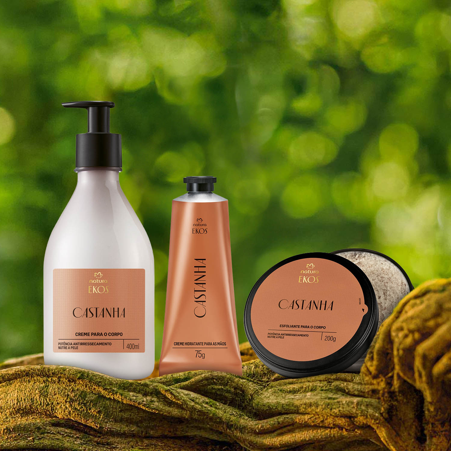 Esfoliante Ekos Castanha no uso