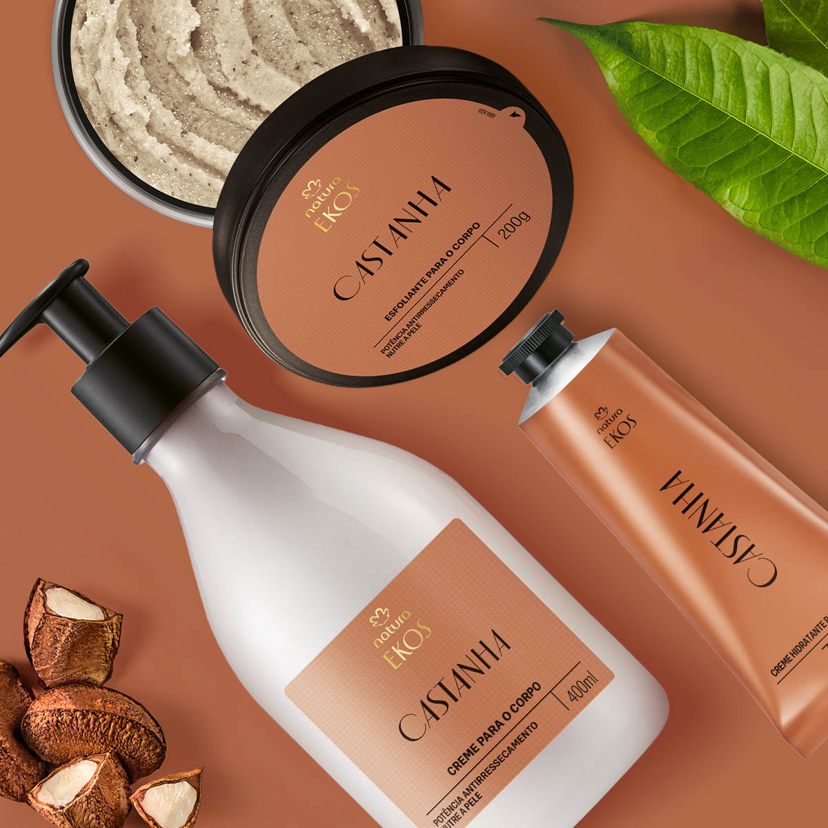 Creme para mãos Ekos Castanha