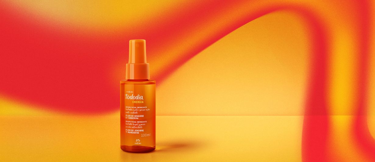 Bruma Facial Energizante Tododia Flor de Gengibre e Tangerina 1 Bruma Facial Energizante Tododia Flor de Gengibre e Tangerina