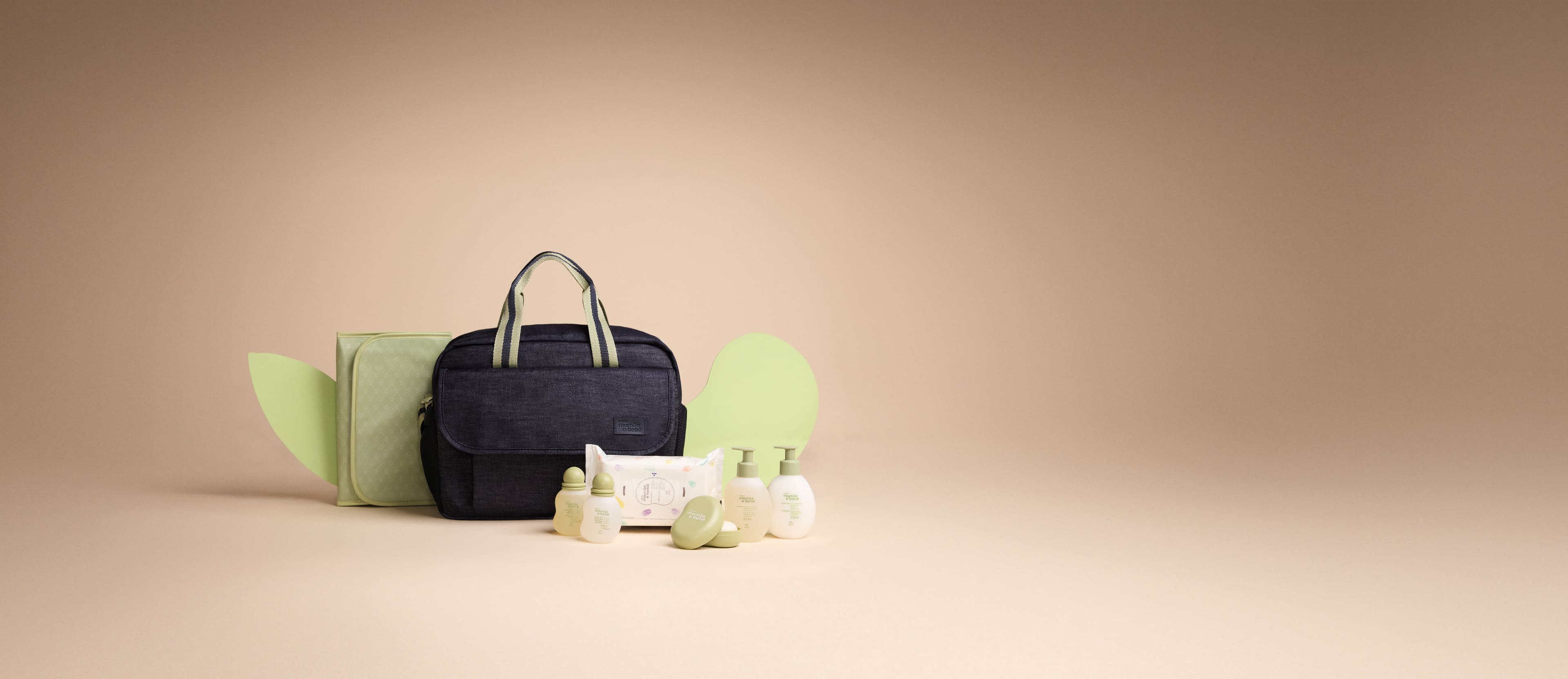 Conjunto Mamãe e Bebê com bolsa e trocador