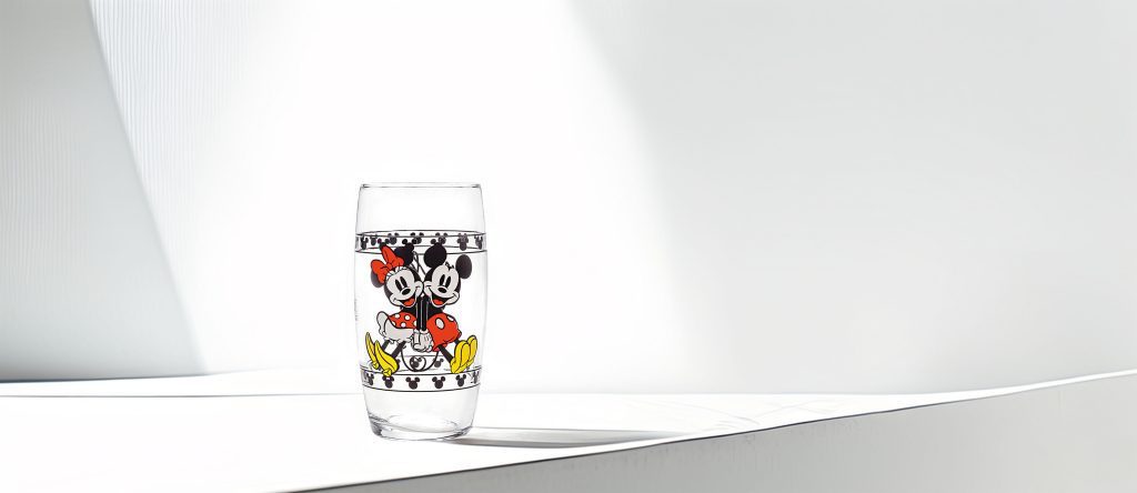 Copo Vidro Assinatura Mickey