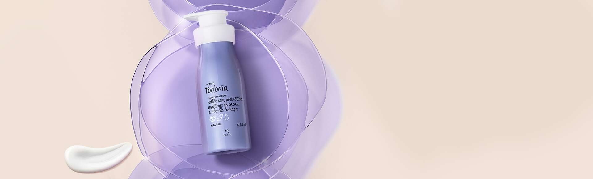 Creme Desodorante Nutritivo Para o Corpo Tododia Algodao