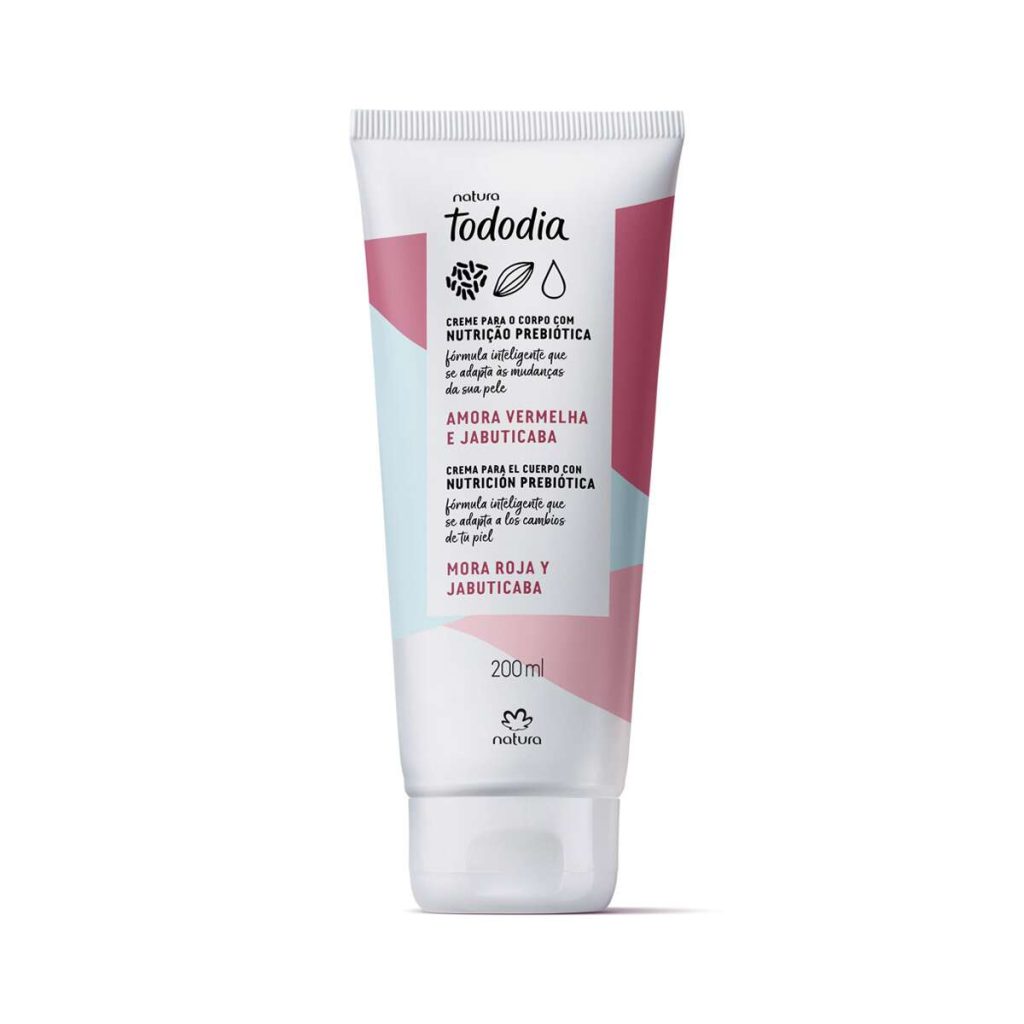 Creme Desodorante Nutritivo para o Corpo Tododia Amora Vermelha e Jabuticaba