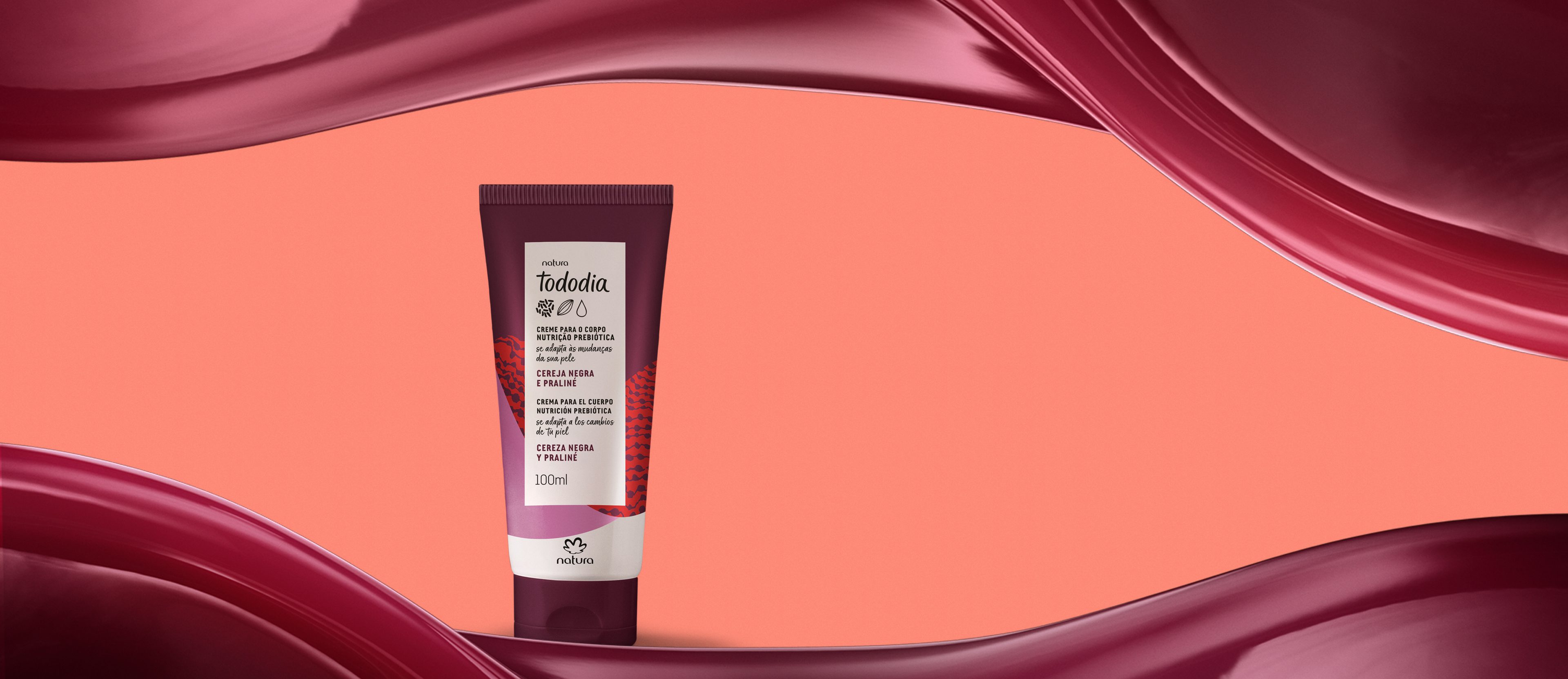 Creme Desodorante Nutritivo para o Corpo Tododia Cereja Negra e