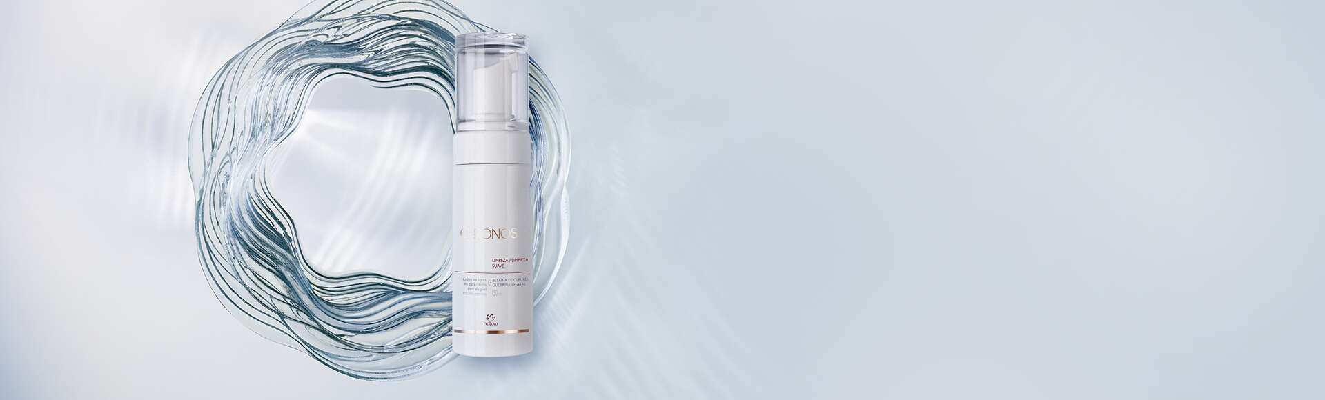 Espuma Limpeza Suave Chronos 2 Espuma Facial Chronos em embalagem elegante