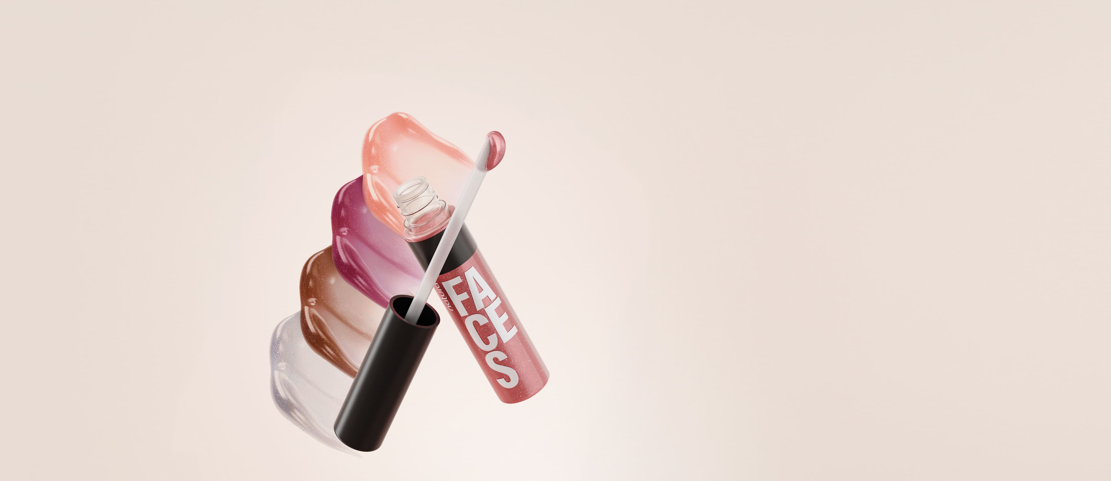 Gloss Labial Faces em embalagem elegante