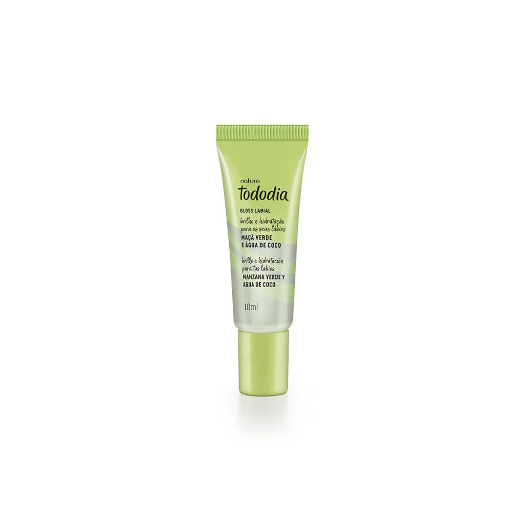Gloss Labial Tododia Maçã Verde e Água de Coco