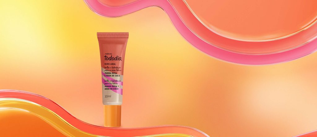 Gloss Labial Tododia Manga Rosa e Água de Coco 10 ml