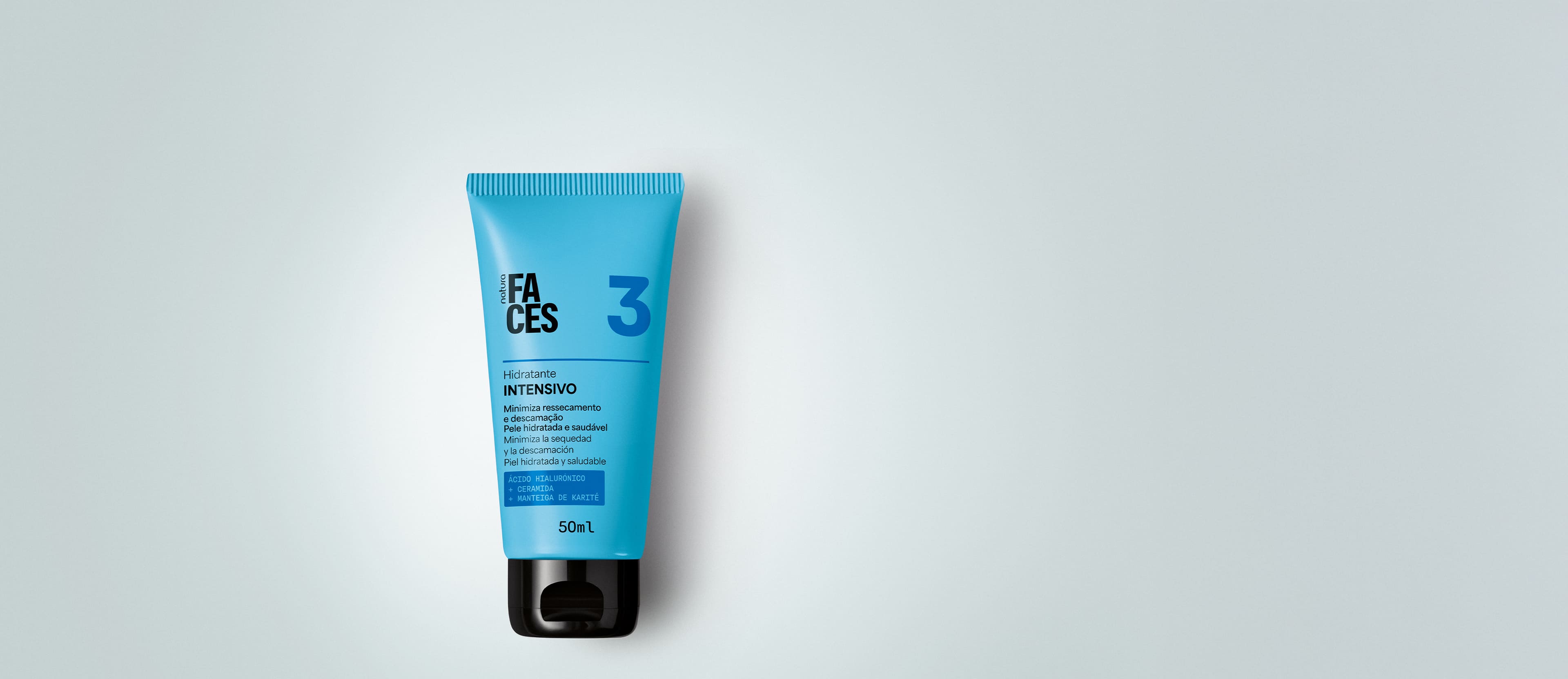 Hidratante Facial Intensivo Faces em fundo elegante
