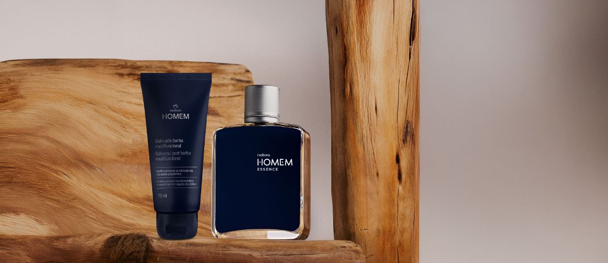 Kit Balm Pós-barba e Deo Parfum Natura Homem Essence 2 Kit Balm Pos barba e Deo Parfum Natura Homem Essence