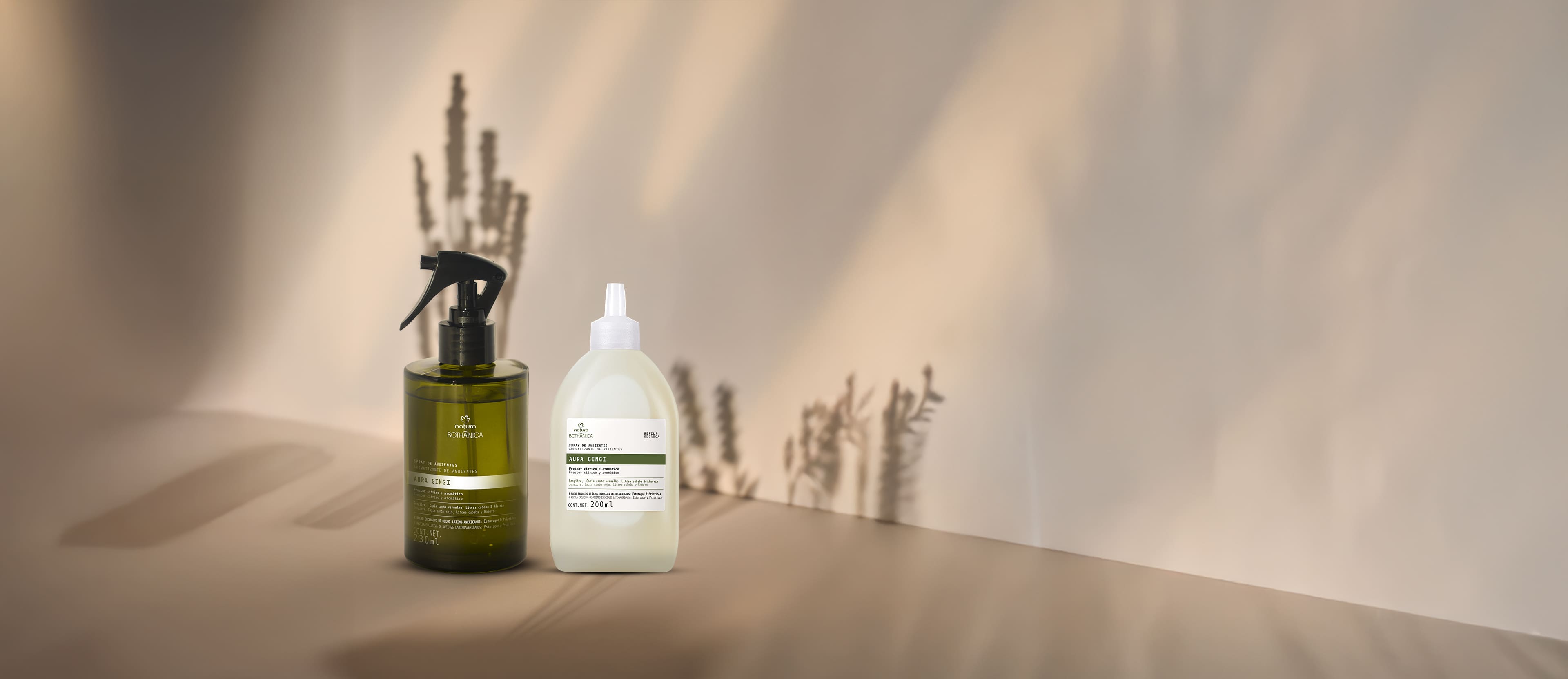 Kit Bothânica Spray Aura Gingi em frasco elegante