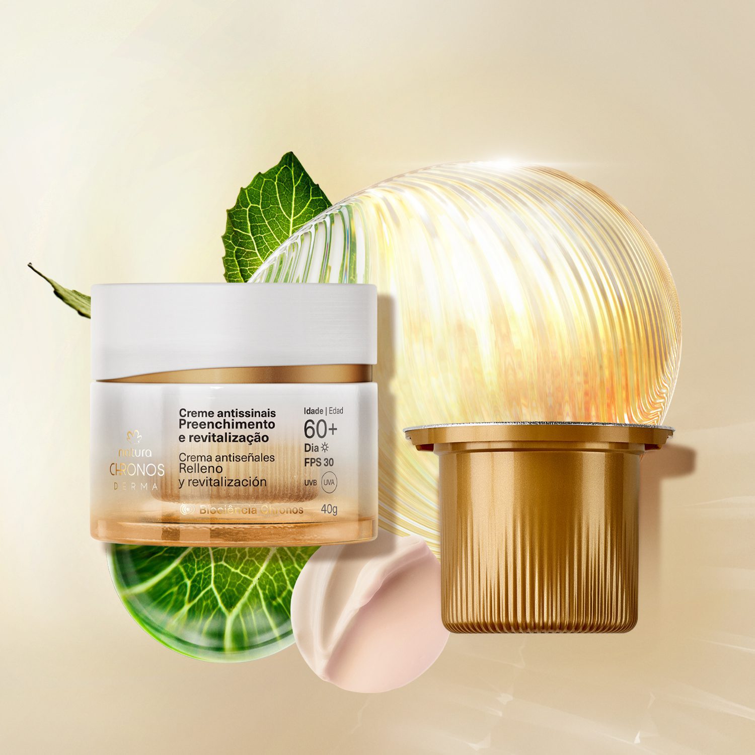 Kit Creme Antissinais 60 Dia Chronos Derma com Refil