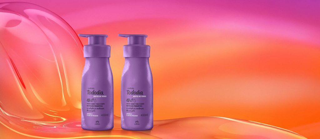 Kit Creme Sorbet Desodorante Nutritivo para o Corpo Tododia Amora e Flor de Pêssego (2 unidades)