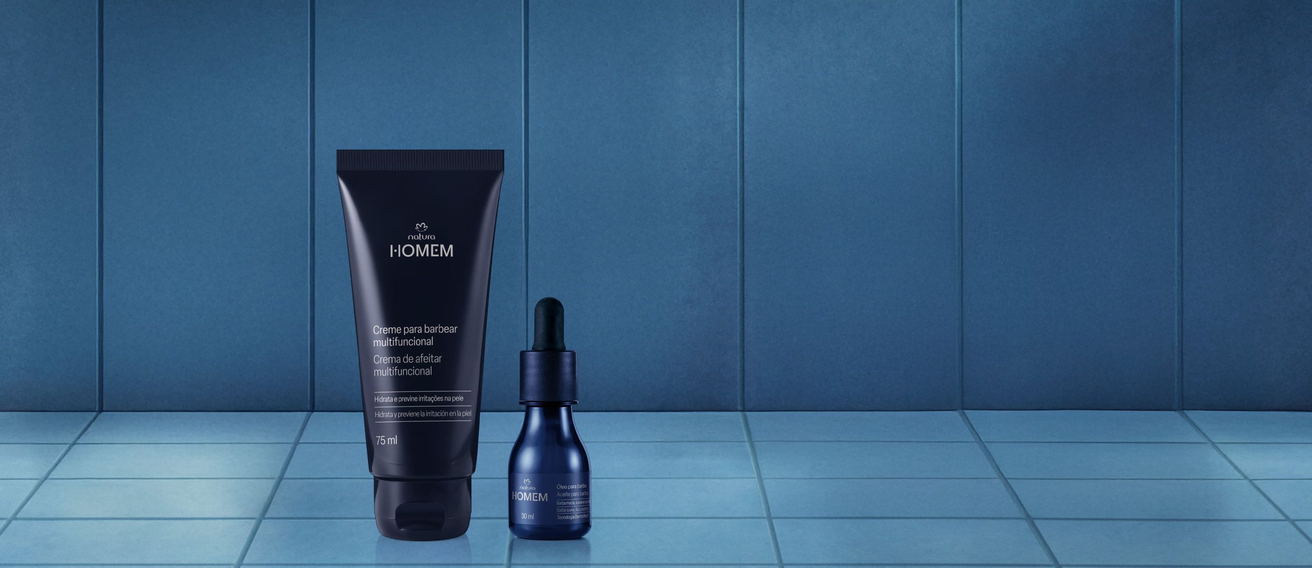 Kit Creme para Barbear e Óleo para Barba Natura Homem (2 produtos) 1 Kit Creme para Barbear e Oleo para Barba Natura Homem scaled