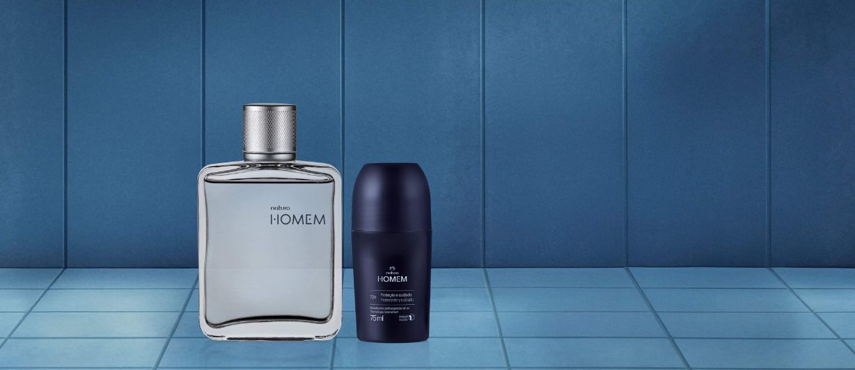 Kit Desodorante Colonia e Desodorante Roll on Natura Homem 2 produtos